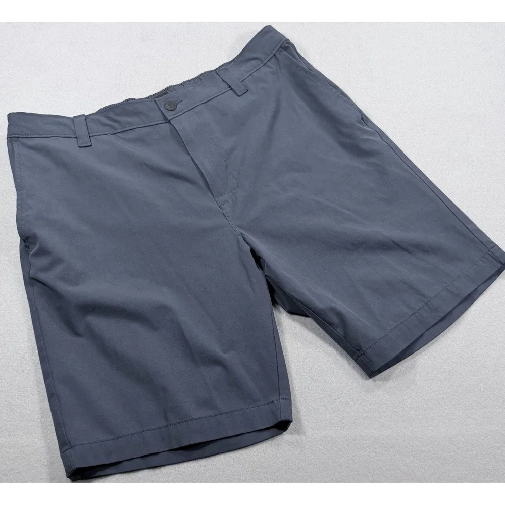 Banana Republic Men's Tech Shorts Size 36 Blue Textured Performance Elastic